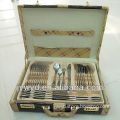 High quality 72 pcs cutlery set with leather case